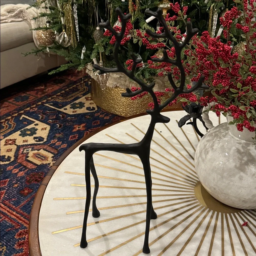 Set off 3 / Pottery Barn/ Bronze Sculpted Reindeer